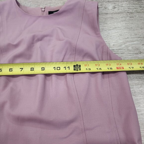 Theory Helaina Sleeveless Classic Suit Pink Wool Shift Dress Women's Size 8 - Picture 5 of 7